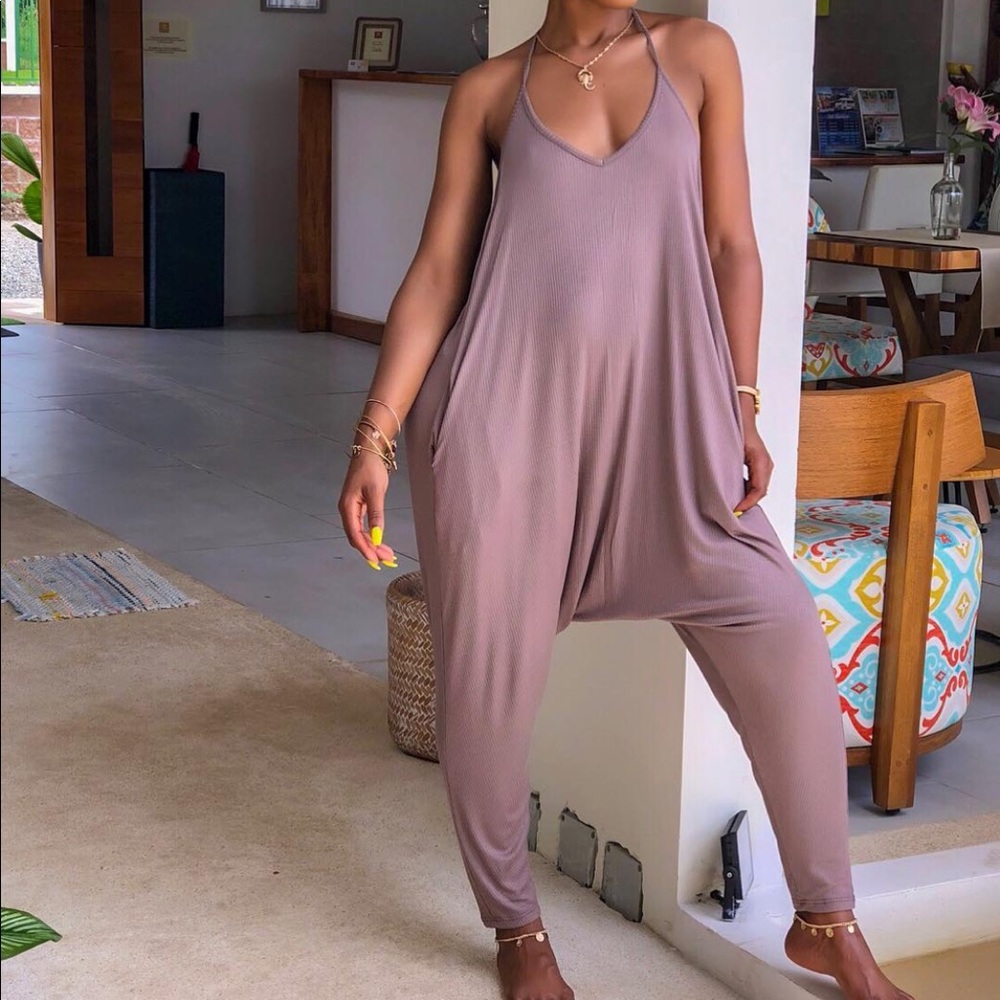 Mocha jumpsuit